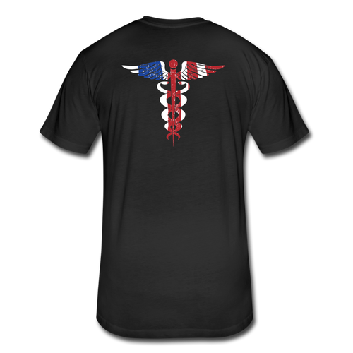 Medical Staff with Flag - black